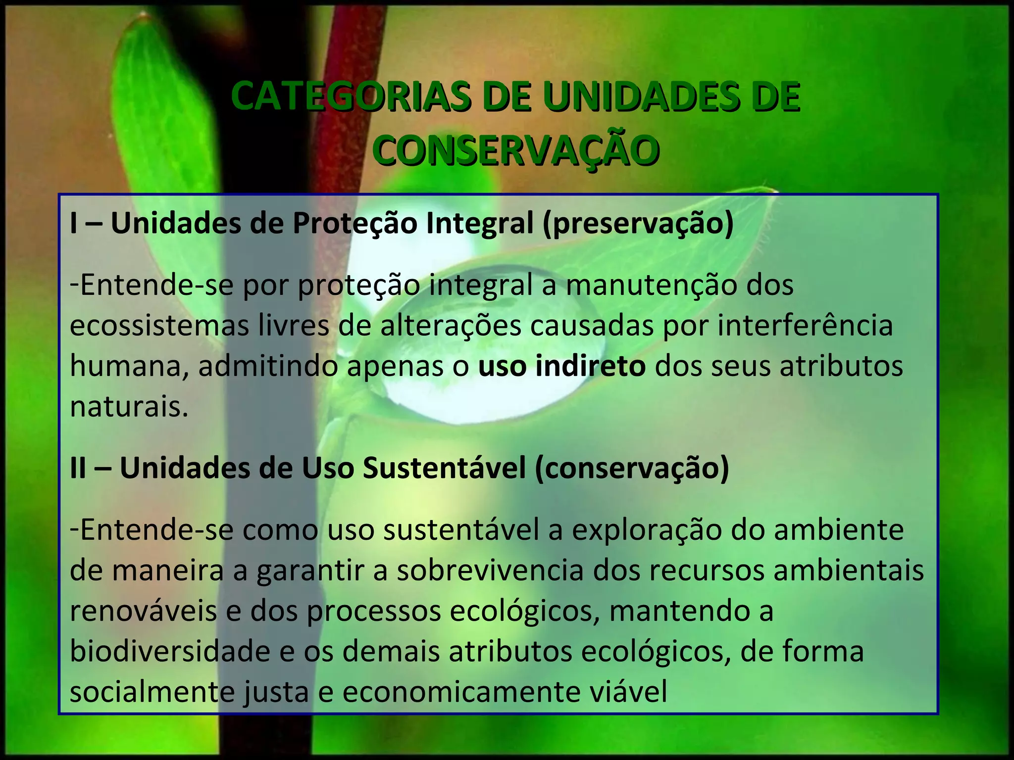 Unidades de conservação | PPT