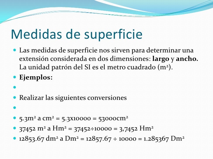 Unidades de medida Unidades de medida