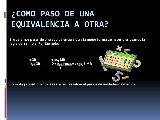 Pasar De Kb A Gb Unidades de medida de una computadora