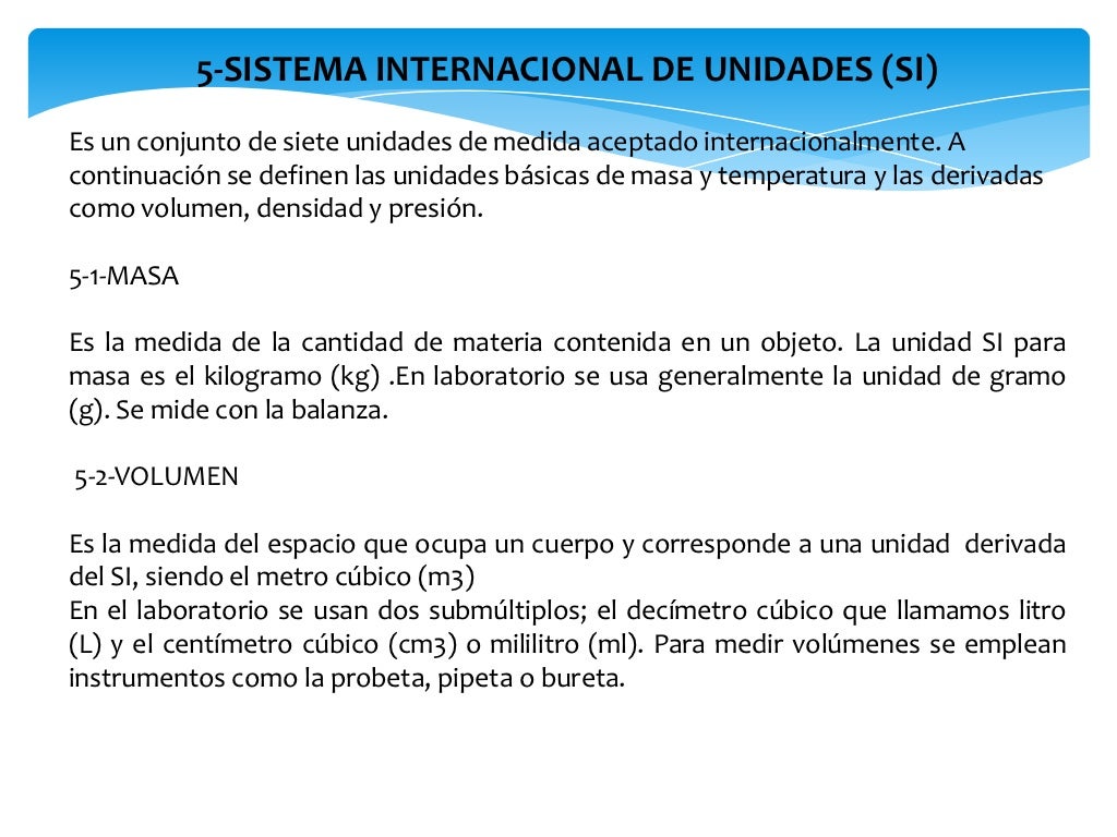 Unidades de medida en química