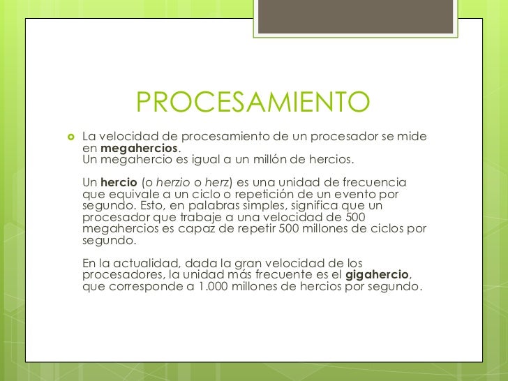 Unidades de medidas en computación Unidades de medidas en computación