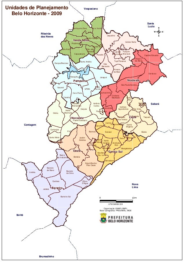 Unidades de planejamento de Belo Horizonte