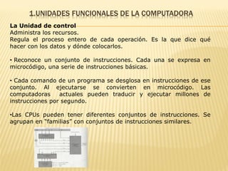 Unidades funcionales de la computadora | PDF