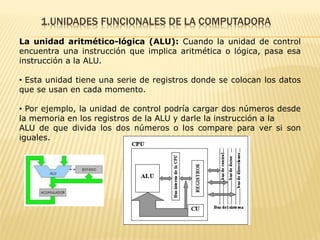Unidades funcionales de la computadora | PDF