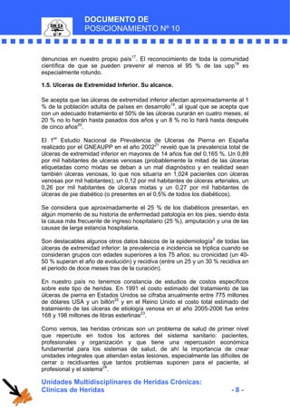 Unidades multidisciplinares de heridas cronicas | PDF