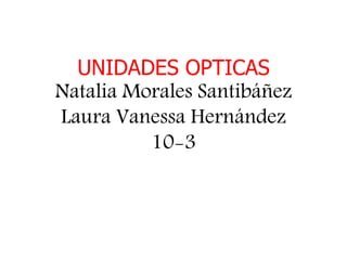 UNIDADES OPTICAS
Natalia Morales Santibáñez
Laura Vanessa Hernández
10-3
 