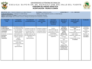UNIVERSIDAD AUTÓNOMA DE SINALOAE S C U  E L A    S U  P E  R I  O R    D E    A G  R I C U L T  U R A   D E L  V A L L E  D E L   F U E R T EESQUEMA DE UNIDAD DIDÁCTICAACENTUACIÓN: TRONCO COMÚN