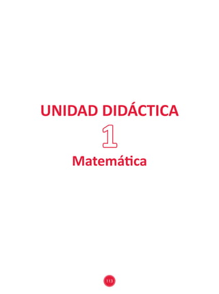 113
UNIDAD DIDÁCTICA
Matemática
1
 
