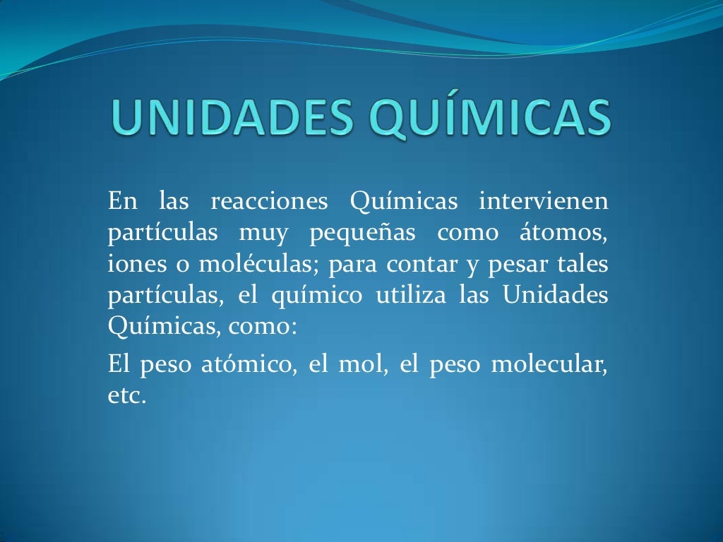 Unidades QuíMicas