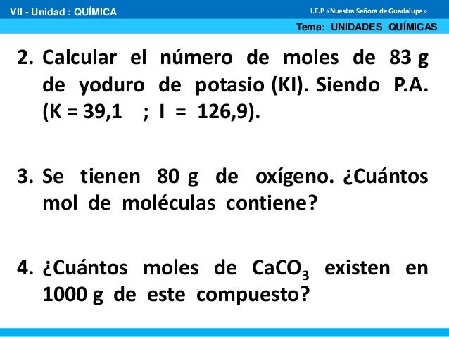 Unidades químicas iii