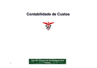 Contabilidade de Custos




      Cap. 05– Formas de Acumulação dos
1                Prof.Custos
                      Roberto Melo
 