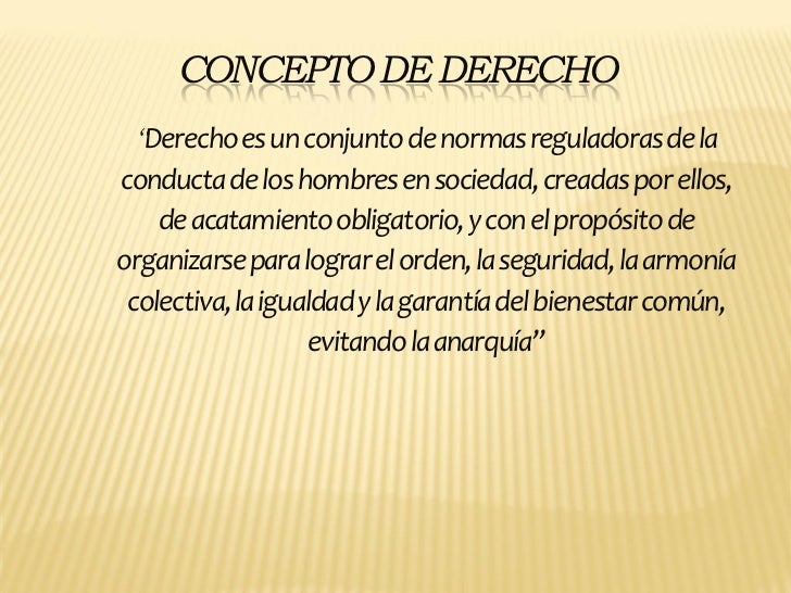 Concepto de Derecho