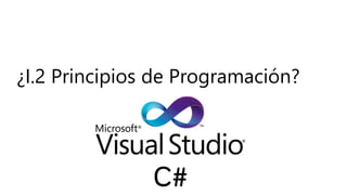 Programando En Visual Presentacion de programacion c# en visual studio .net
