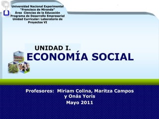 Unidad 1. Economia Social