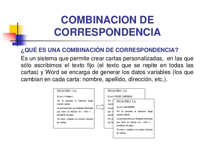 Combinación de correspondencia