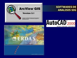 SOFTWARES   DE ANALISIS SIG 
