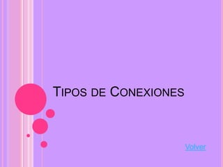 TIPOS DE CONEXIONES


                      Volver
 