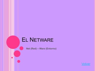 EL NETWARE
 Net (Red) – Ware (Entorno)




                              Volver
 