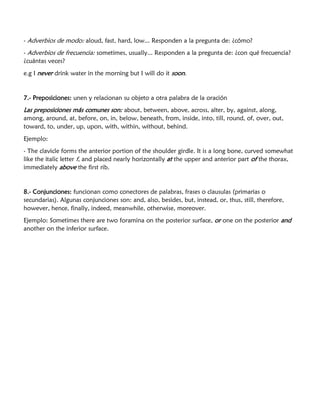 Unidad I Categorías Gramaticales | PDF