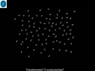 Transformista? O evolucionista?
 