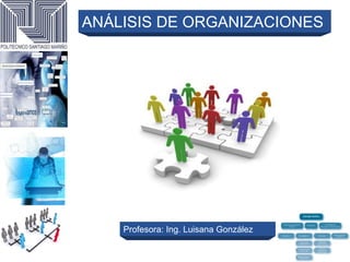 ANÁLISIS DE ORGANIZACIONES




    Profesora: Ing. Luisana González
 