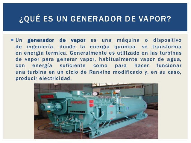 generadores de vapor