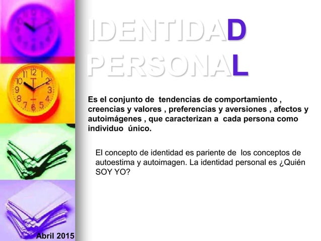 IDENTIDAD PERSONAL. PPT