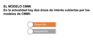 EL MODELO CMMI
La versión actual de CMMI es la versión 1.2. Hay dos modelos de
la versión 1.2 disponible:
CMMI para el Des...
