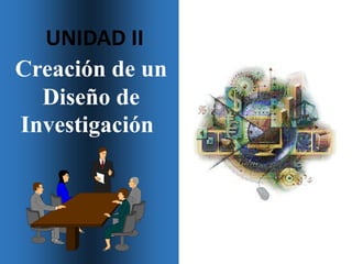 UNIDAD II
Creación de un
Diseño de
Investigación
 