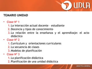 Unidad II - El Proceso de Enseñanza – Aprendizaje y la Didáctica | PPT