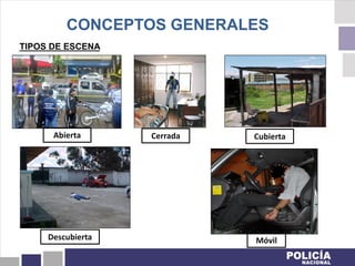 TIPOS DE ESCENA
CONCEPTOS GENERALES
Abierta Cerrada Cubierta
Descubierta Móvil
 