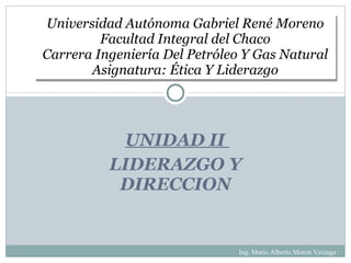 Unidad II. Liderazgo y Direccion