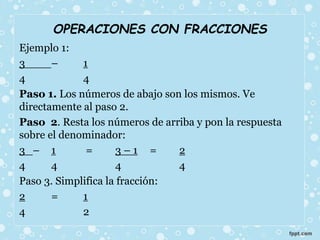 Unidad Ii Operaciones Con Fracciones