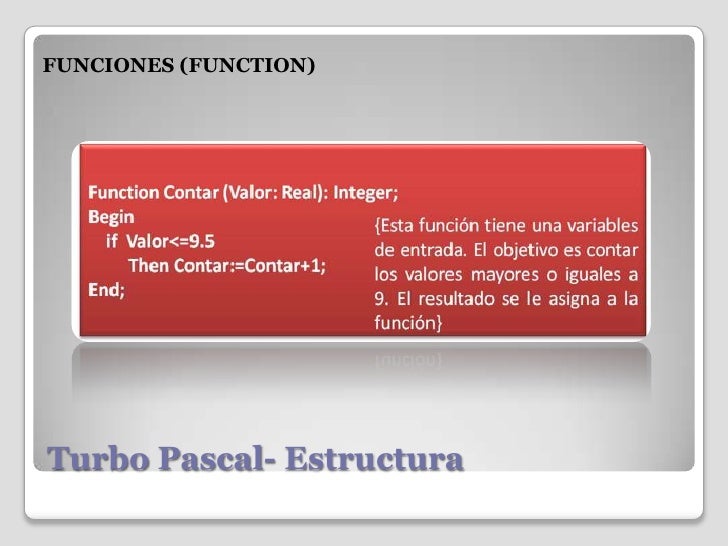 Funciones de turbo pascal - greewx