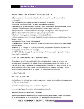 Unidad II la etica en la ciencia y la tecnologia