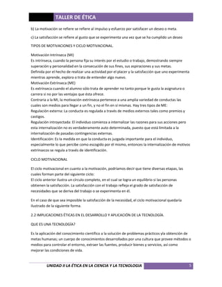 Unidad II la etica en la ciencia y la tecnologia