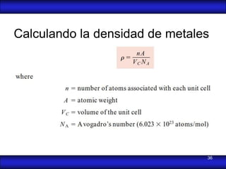 Calculando la densidad de metales




                                36
 