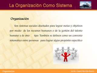 Concepto de sistema en la organización