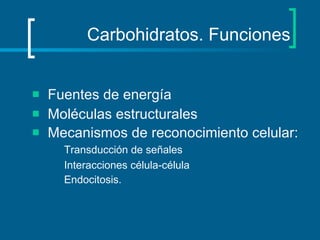 Estructura y función de carbohidratos | PPT