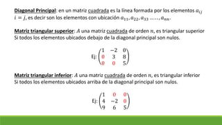 Matrices. Definición y operaciones entre matrices | PPTX