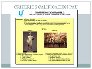 CRITERIOS CALIFICACIÓN PAU
 