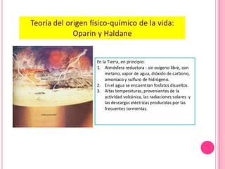 Unidad i, pres 1. historia de la biología, origen de la vida y el ...
