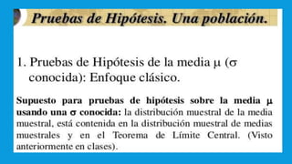UNIDAD I PRUEBA DE HIPOTESIS ESTADISTICA PARA ADMINISTRADORES II.