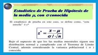 UNIDAD I PRUEBA DE HIPOTESIS ESTADISTICA PARA ADMINISTRADORES II.