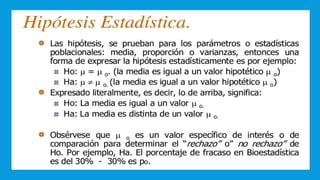 UNIDAD I PRUEBA DE HIPOTESIS ESTADISTICA PARA ADMINISTRADORES II.
