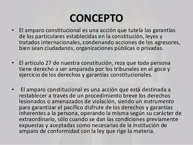 Unidad i tema iii amparo constitucional