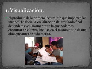 El productor se responsabiliza de la organización general, tanto artística como administrativamente; no solo se encarga de proporcionar el dinero y los medios para la realización de la obra, sino que también supervisa el desempeño individual de cada uno de los participantes.Los actores son quienes finalmente tienen la responsabilidad del éxito de la obra. Su elección debe efectuarse cuidadosamente, considerando sus condiciones, responsabilidad, capacidad y disposición ante el trabajo en equipo.Los creativos son los diseñadores que aportan “ideas” para la consolidación del trabajo final.El público es el grupo de personas que asiste a un espectáculo.