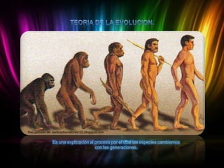 Recuperado de: laeticaylosvalores102.blogspot.com

Es una explicación al proceso por el cual las especies cambiamos
con las generaciones.

 