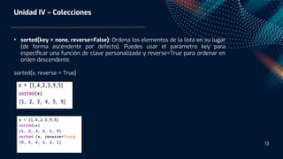Colecciones en Python , listas , tuplas, diccionarios | PDF