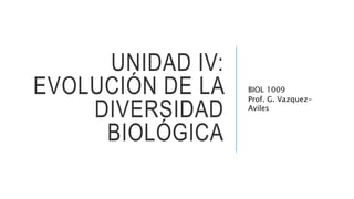 BIOL 1009
Prof. G. Vazquez-
Aviles
 